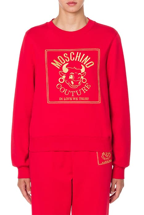 CHINESE NEW YEAR CREWNECK SWEATSHIRT RED by Moschino