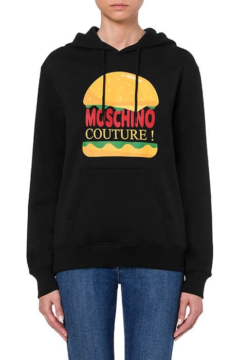 HAMBURGER HOODIE BLACK by Moschino