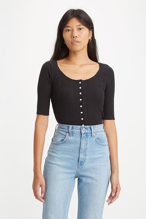 DRY GOODS POINTELLE TOP CAVIAR by Levi's