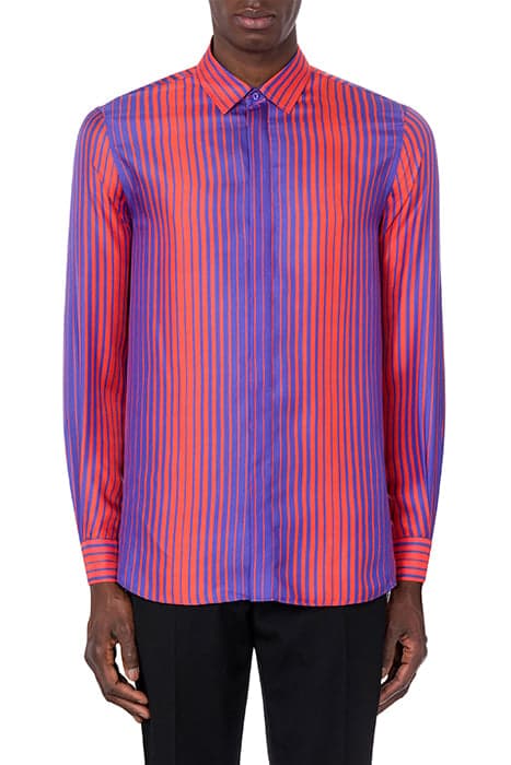 DEGRADÉ STRIPES TWILL SHIRT BLUE by Moschino