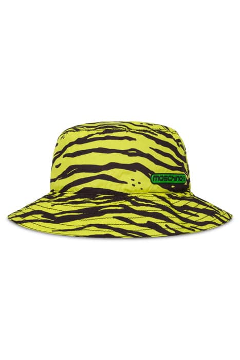 ALLOVER TIGER NYLON HAT YELLOW by Moschino