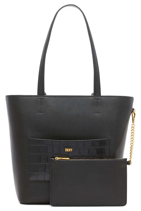 SIMONA NS TOTE BLK/GOLD by DKNY