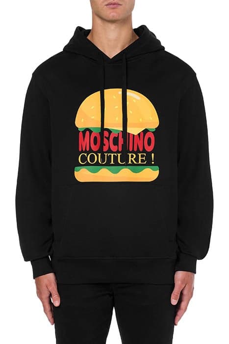 HAMBURGER HOODIE BLACK by Moschino