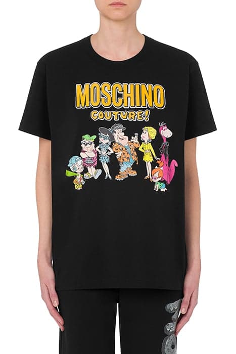 THE FLINSTONES LOGO-PRINT T-SHIRT BLACK by Moschino