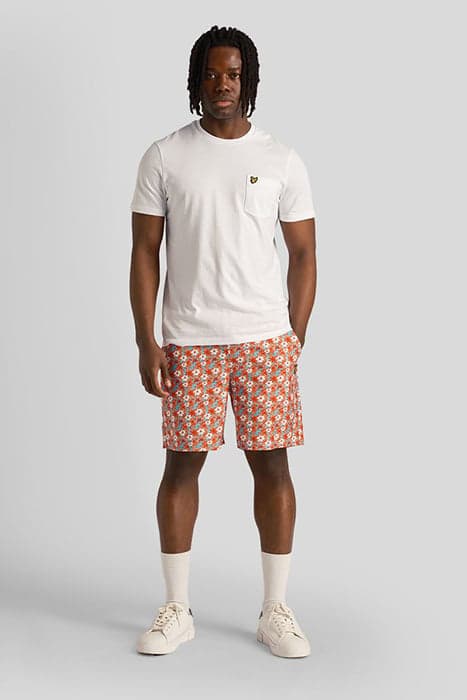 FLORAL PRINT RESORT SHORT TANGERINE TANGO by Lyle & Scott