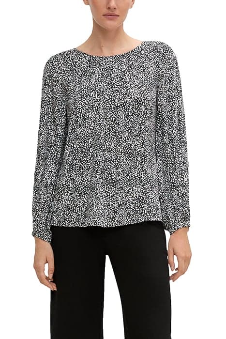 COMMA BLOUSES GREY/BLACK by Comma