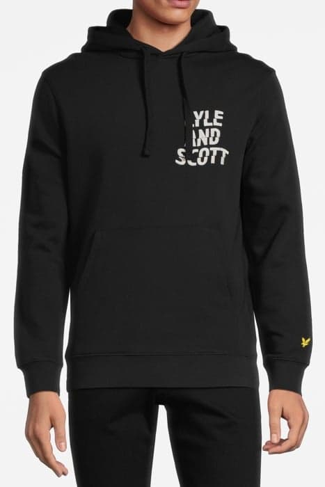 RIPPLE LOGO HOODIE JET BLACK by Lyle & Scott