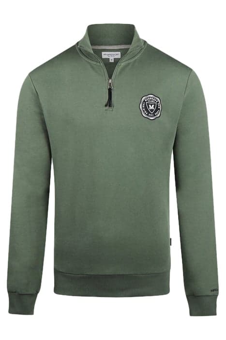 ZIP MOCK SWEATSHIRT DARK SAGE by McGregor