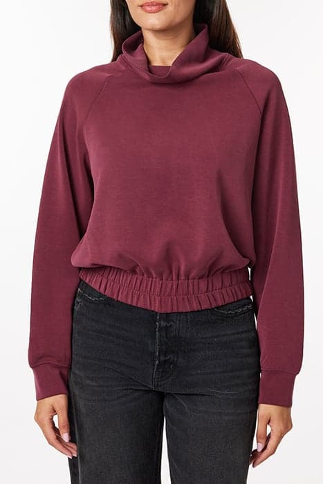 FUNNEL NKSMOCKED HEM POPOVER BURGUNDY by Scotch & Soda