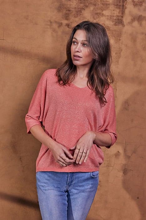 PULLOVER SHINE, LUREX CORAL by DIDI