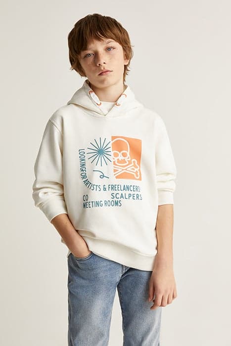 STROKE HOODIE SW KIDS OFF WHITE by Scalpers