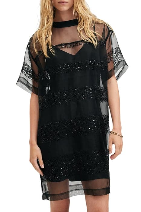 IZABELA EMB DRESS BLACK by AllSaints