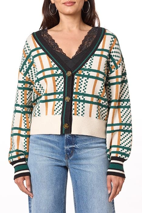 SWEATER CARDIGAN EGGNOG/RAINFOREST/MEERKAT by Scotch & Soda