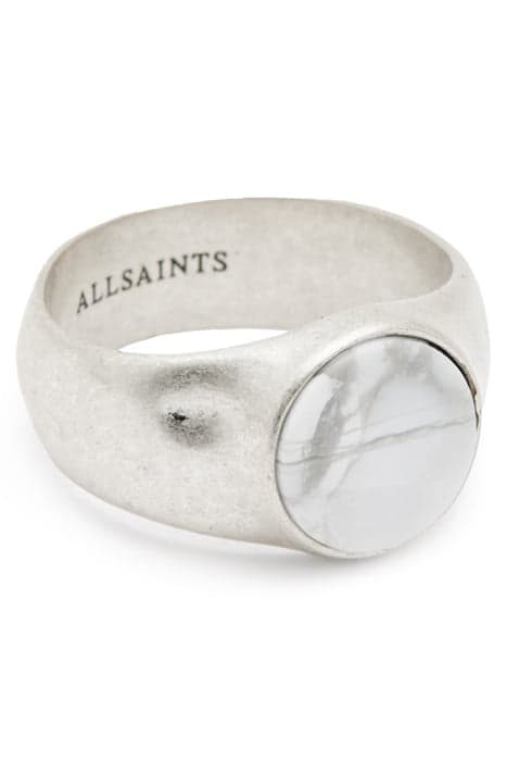 RYKER STONE RING WARM SILVER/WHITE by AllSaints