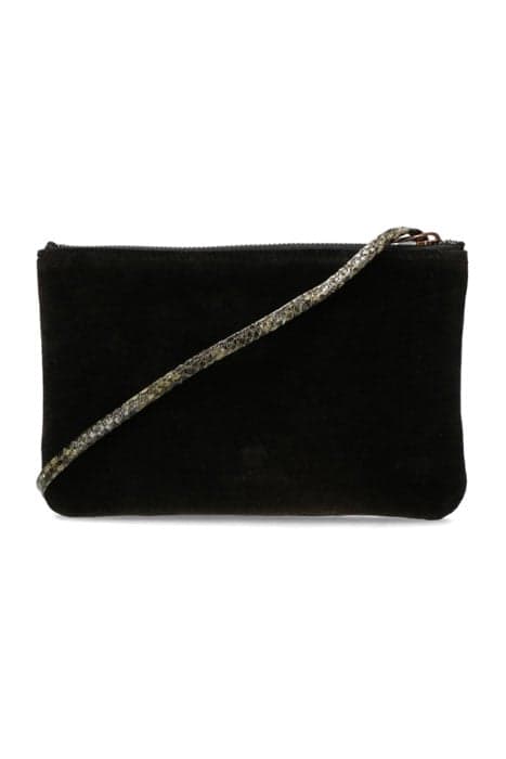 CROSS BODY ENVELOPE BAG VELVET FABRIC DARK GREEN by Fred de la Bretoniere