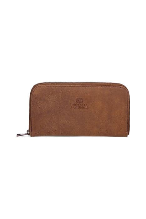 WALLET MEDIUM HAND BUFFED LEATHER BROWN by Fred de la Bretoniere