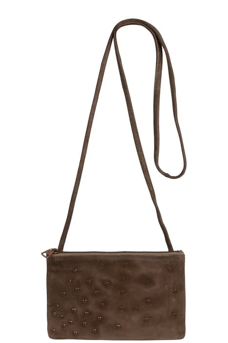 CROSS BODY WITH STUDS LUXURY SUEDE DARK OLIVE by Fred de la Bretoniere