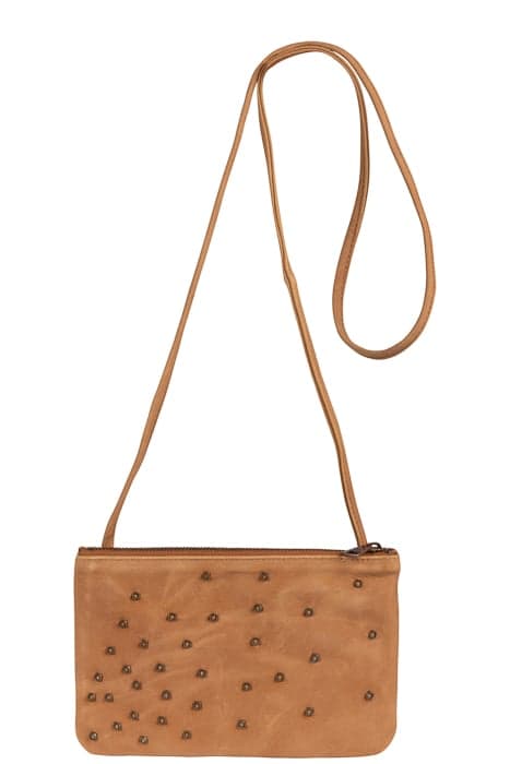 CROSS BODY WITH STUDS LUXURY SUEDE BROWN by Fred de la Bretoniere