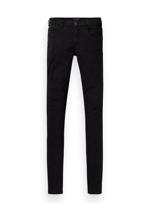 GARMENT DYED BASIC SKINNY SATEEN BLACK by Scotch & Soda