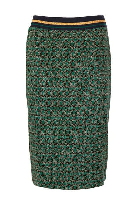 SKIRT LUREX JACQUARD GREEN by River Woods