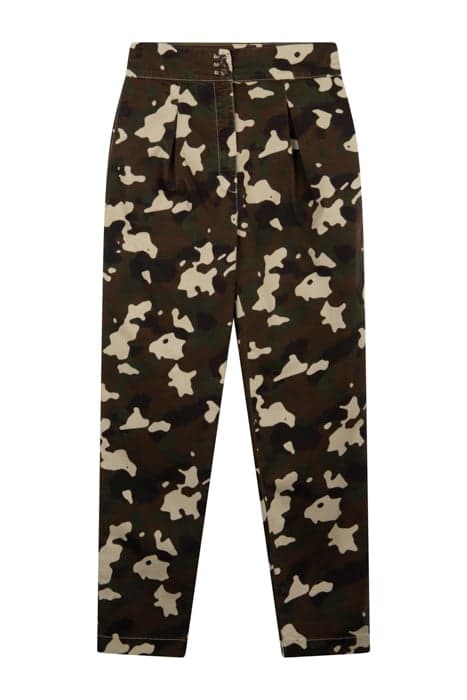 QUIQUOQUA PANTALONE DRILL ST. MULTICOLOUR: GREEN/BROWN by PINKO