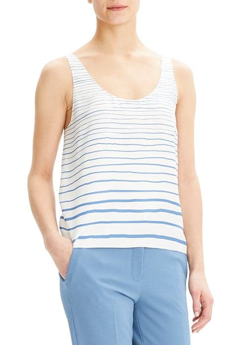 SCOOP TANK TOP P.PAI BLUE by THEORY