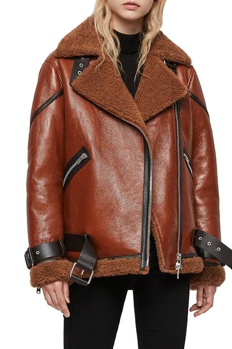 HAWLEY SHEARLING RUST BROWN by AllSaints