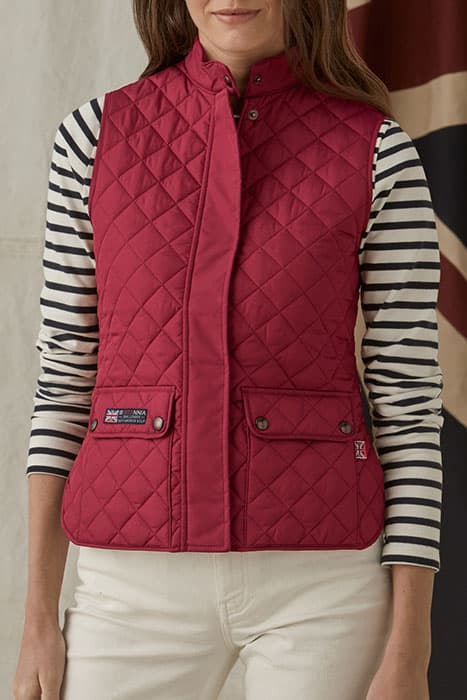 AMERICAS CUP WAISTCOAT DARK RED by Belstaff