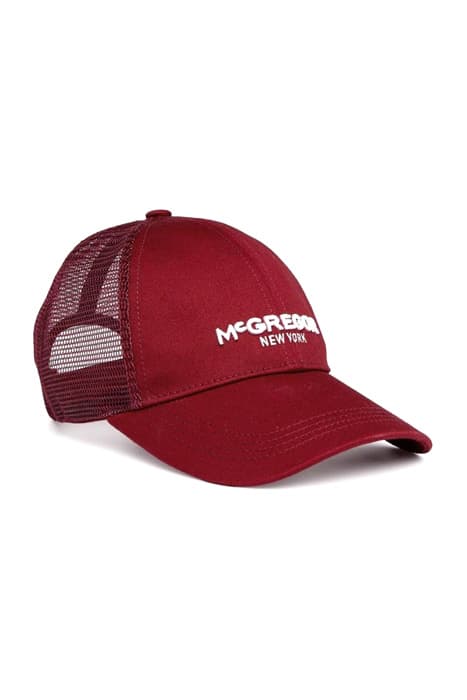 THE MCG TRUCKER CAP DARK RED by McGregor