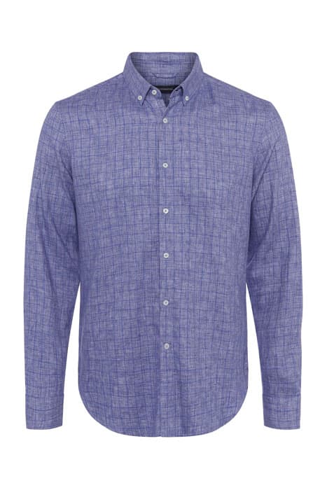 MELANGE WINDOWPANE CHECK SHIRT BLUE by French Connection