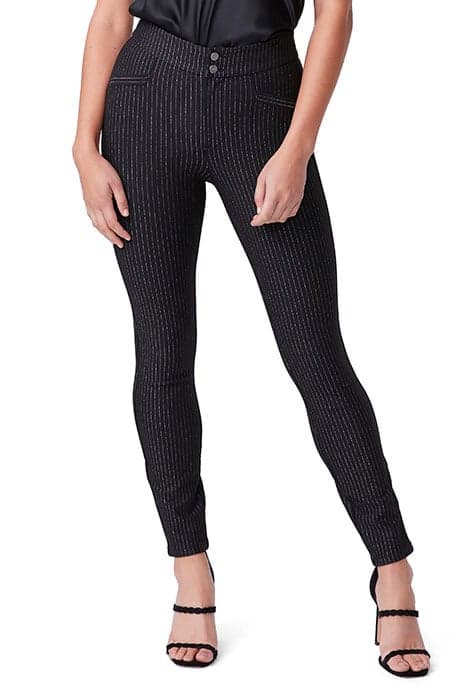 ARELLA PONTE PANT BLACK/SILVER LUREX PINSTRIPE by PAIGE