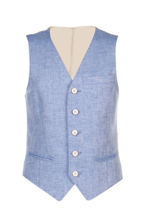 LINEN VEST BLUE by River Woods