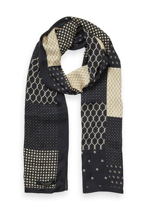 PATCHWORK PRINTED VISCOSE SCARF COMBO A by Scotch & Soda