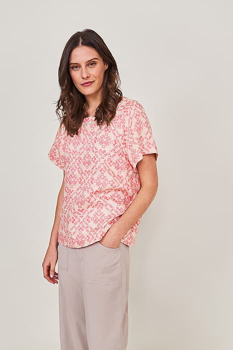 DIXIE LINEN TOP NATURAL MULTI by White Stuff