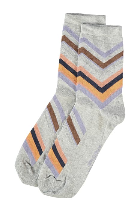 EVELYN GLITTER CHERVON SOCK GREY MLT by White Stuff