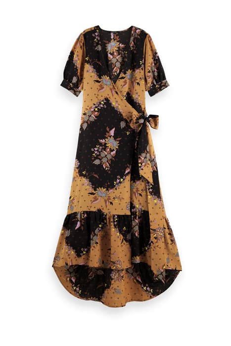 PRINTED MAXI DRESS WITH V-NECK COMBO M by Scotch & Soda