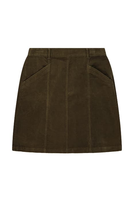 JOSIE ORGANIC CORD SKIRT KHAKI GRN by White Stuff