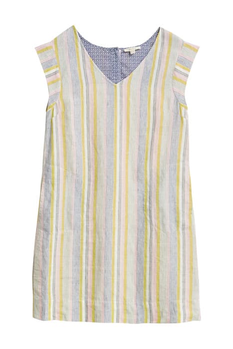 ADLEY STRIPE LINEN DRESS WHITE MLT by White Stuff