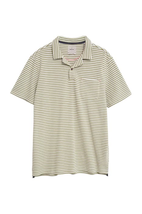 REVERE STRIPE POLO LGT GREEN by White Stuff