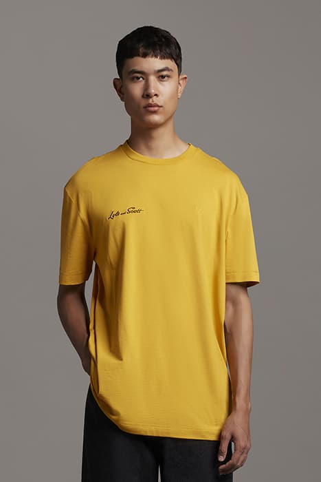 EMBROIDERED LETTER T-SHIRT AMBER by Lyle & Scott