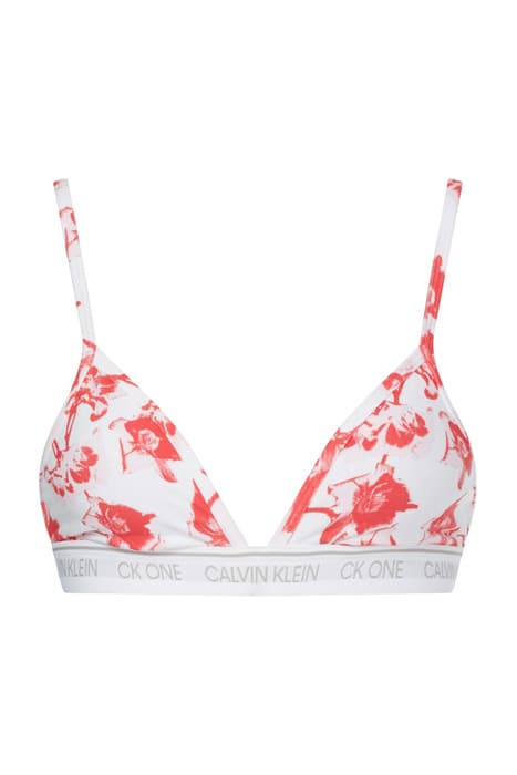 UNLINED TRIANGLE LILIUM PRINT_STRAWBERRY SHAKE by Calvin Klein