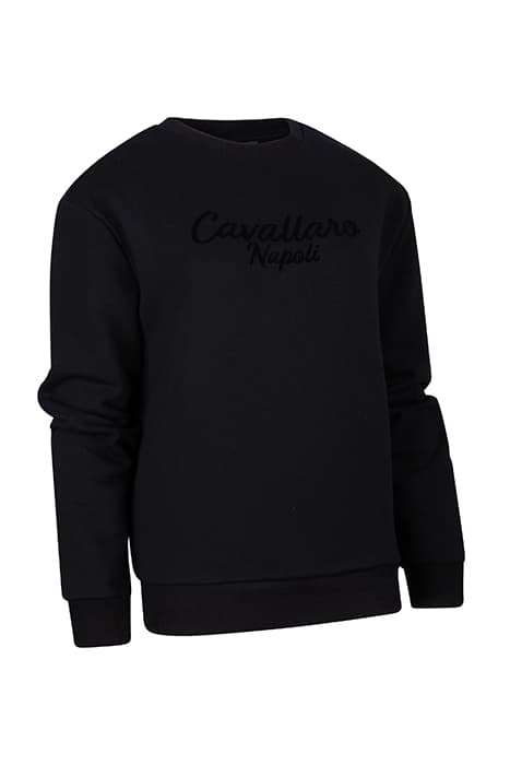 COMPHA R-NECK SWEAT BLACK by Cavallaro Napoli