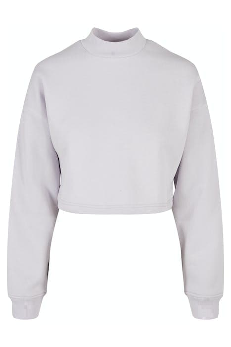 LADIES CROPPED OVERSIZED SWEAT HIGH NECK CREW SOFTLILAC by Urban Classics