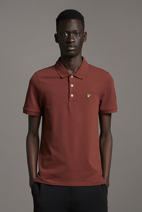 PLAIN POLO SHIRT RUST by Lyle & Scott