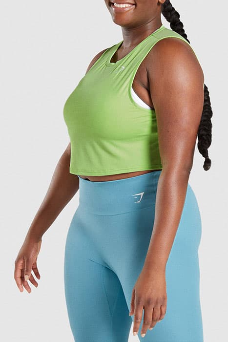 GYMSHARK TRAINING CROP TANK - GREEN by Gymshark