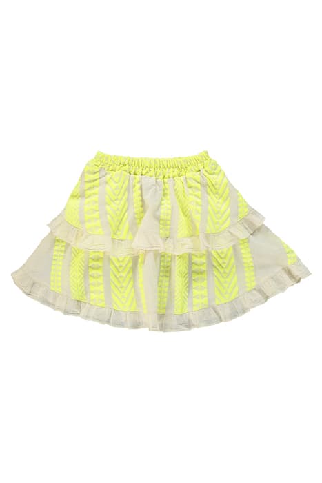 SKIRT MULAN NEON LIME OFF WHITE by Devotion Twins