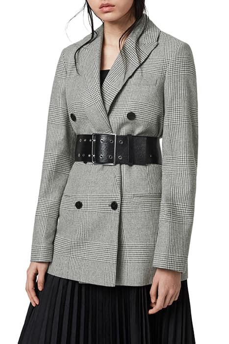 ASTRID CHECK BLAZER LIGHT GREY/ECRU by AllSaints