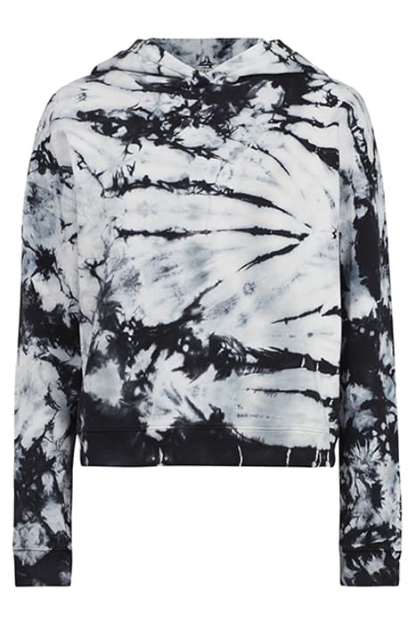 SASHA TIE DYE HOODY CHALK WHITE/BLACK by AllSaints