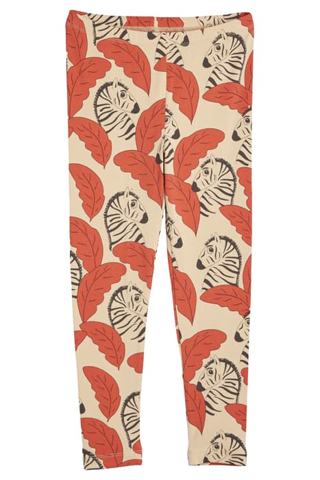 ZEBRAS AOP LEGGINGS RED by Mini Rodini