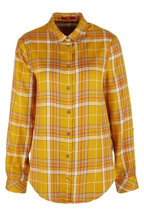 blouse yellow check by s. Oliver